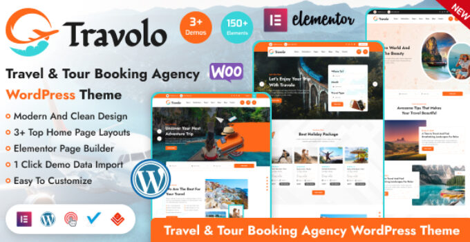 Travolo - Travel Agency & Tour Booking WordPress Theme