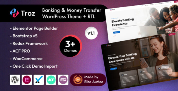 Troz - Banking Finance WordPress Theme