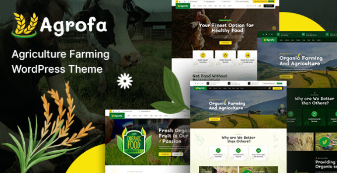 Agrofa - Agriculture Farming WordPress Theme