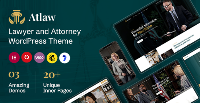 Atlaw - Lawyer and Attorney WordPress Theme