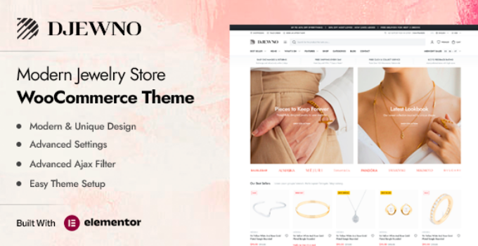 Djewno - Jewelry Store WooCommerce WordPress Theme