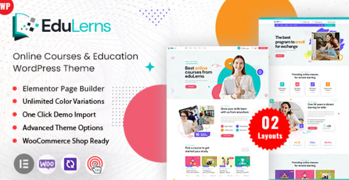 Edulerns - Education Courses WordPress Theme