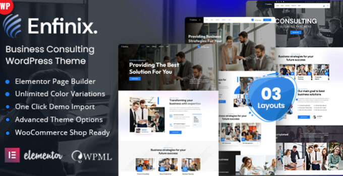 Enfinix - Business Consulting WordPress Theme