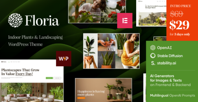 Floria — Indoor Plants & Landscaping WordPress Theme