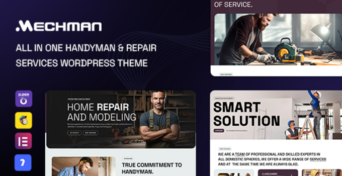 Mechman – Handyman Website WordPress Theme