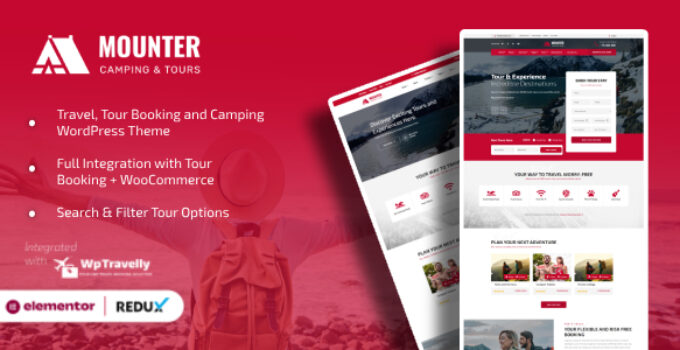 Mounter - Tour Booking WordPress Theme