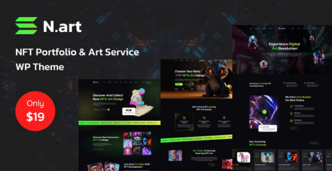 N.art - NFT Art Service Design WordPress Theme