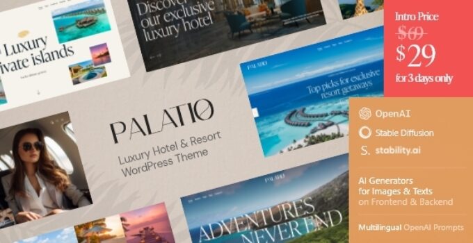 Palatio — Luxury Hotel & Resort WordPress Theme