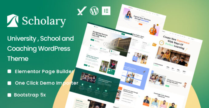 Scholary - University, School and Coaching WordPress Theme
