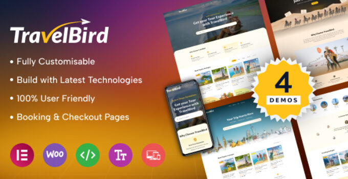 TravelBird - Tour & Travel WordPress Theme