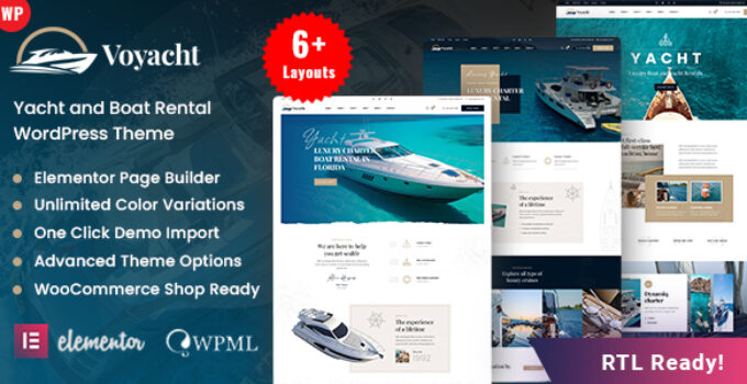 Voyacht - Yacht and Boat Rental WordPress Theme