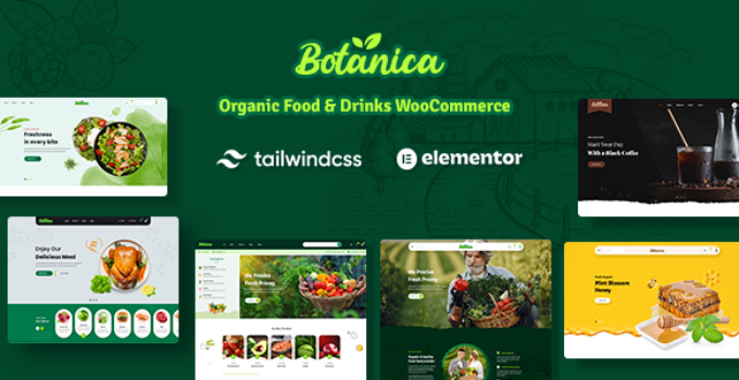 Botanica - Food & Drinks Tailwind CSS WooCommerce Theme