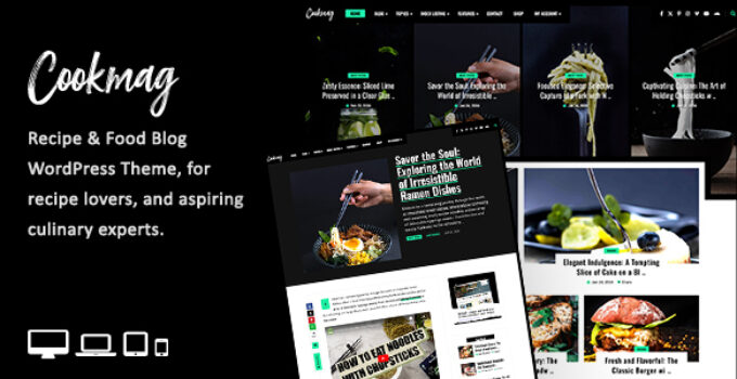 Cookmag - Recipe & Food Blog WordPress Theme
