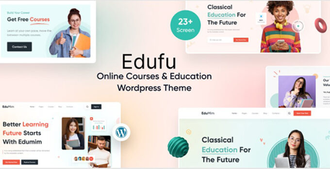 Edufu - Online Courses & Education WordPress Theme
