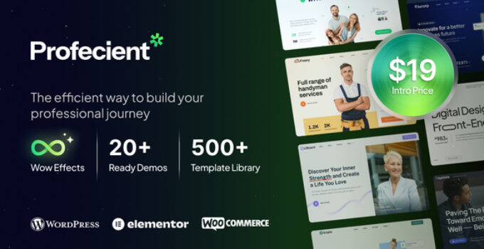 Profecient - Multipurpose Elementor Business & WooCommerce WordPress Theme