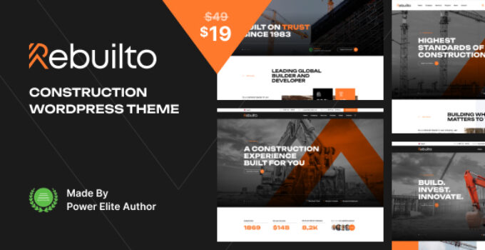 Rebuilto - Construction WordPress Theme