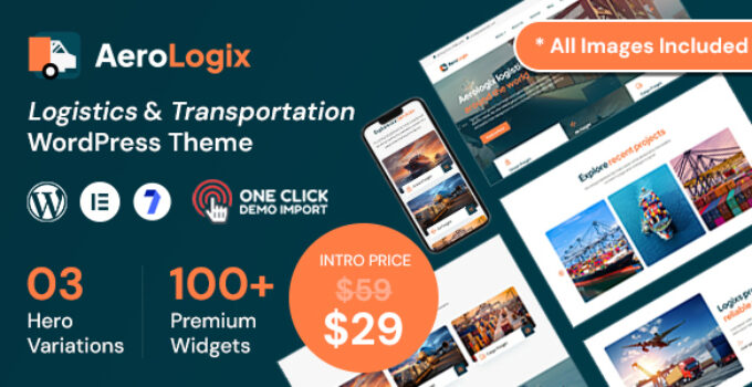 AeroLogix - Logistics & Transportation WordPress Theme