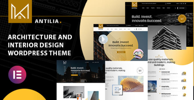 Antilia - Architect & Interior Design WordPress Theme