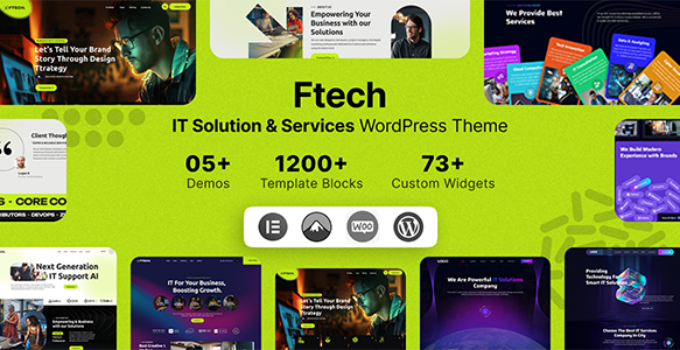 Ftech - IT Solution & Technology WordPress Theme