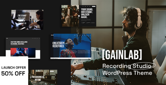 Gainlab - Music Recording Studio WordPress Theme