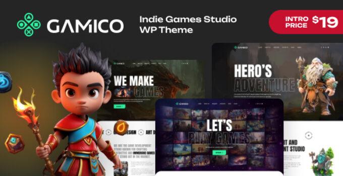 Gamico - Indie Games Studio WordPress Theme