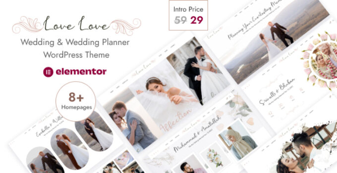 Lovelove - Wedding & Planner WordPress Theme