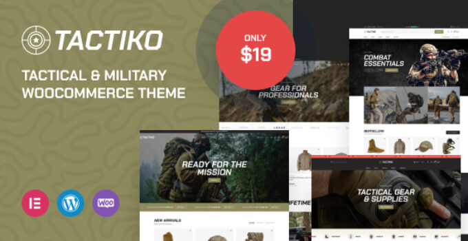 Tactiko - Tactical & Military Shop WooCommerce Theme