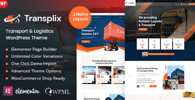 Transplix - Transport & Logistics WordPress Theme