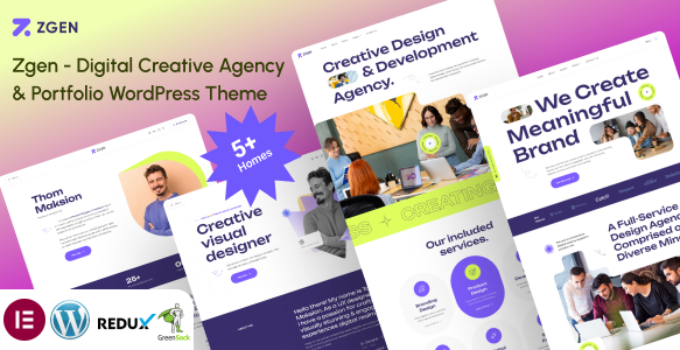 Zgen - Digital Creative Agency & Portfolio WordPress Theme