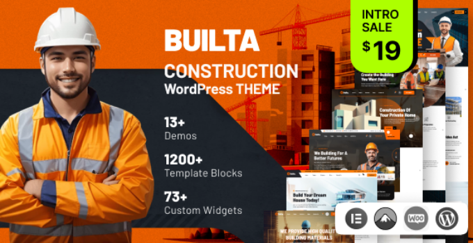 Builta - Construction WordPress Theme