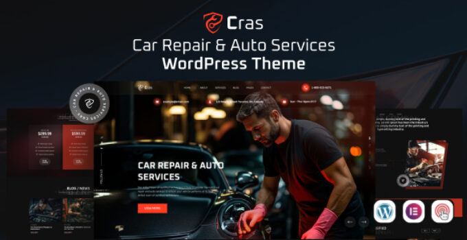Cras - Car Repair & Auto Services Elementor WordPress Theme
