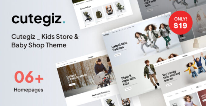 Cutegiz - Kids Store & Baby Shop WooCommerce Theme