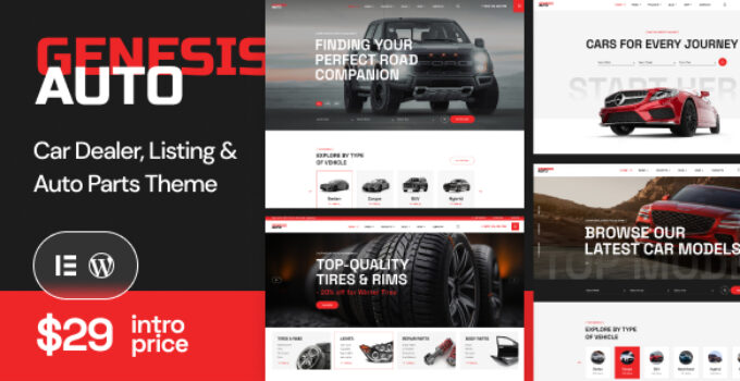 GenesisAuto - Car Dealer & React Listing WordPress Theme