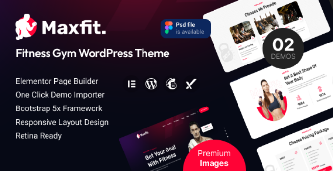 Maxfit – Fitness Gym WordPress Theme