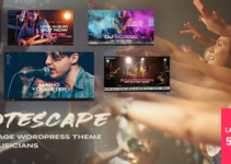 Notescape - One-Page Music WordPress Theme