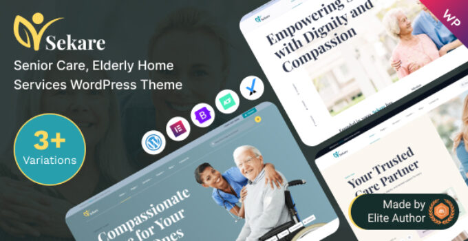 Sekare - Senior Care & Elderly Home Services WordPress Theme