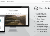 Simple Article - WordPress Theme For Personal Blog