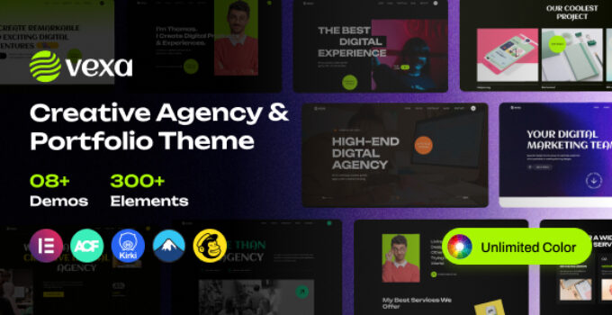 Vexa - Creative Agency & Portfolio WordPress Theme