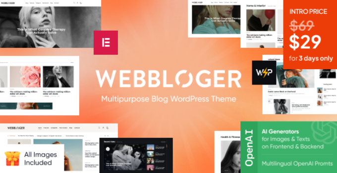 Webbloger - Multipurpose Blog WordPress Theme
