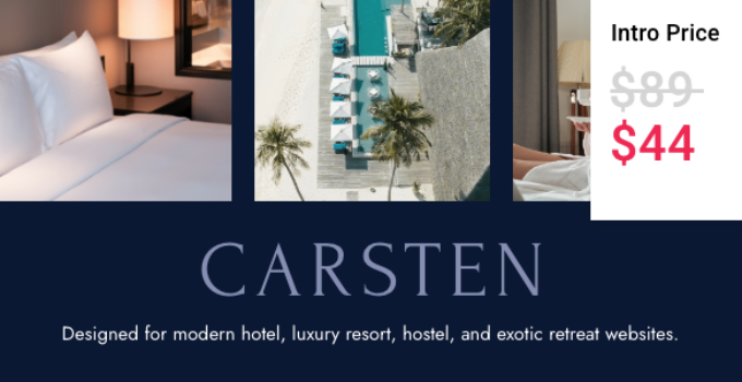 Carsten - Hotel Booking WordPress Theme