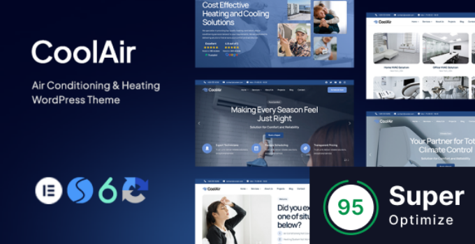Coolair - Air Conditioning & Heating HVAC WordPress Theme