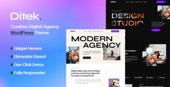 Ditek - Digital Agency Creative Portfolio WordPress Theme