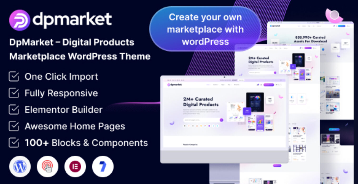 DpMarket Digital Marketplace MultiVendor WordPress Theme wpnull24
