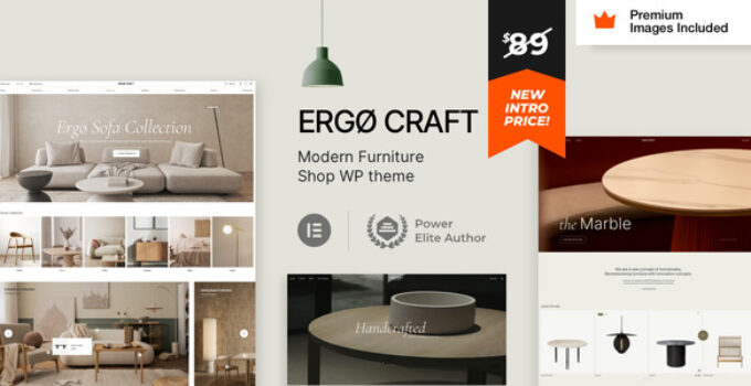 ErgoCraft – Furniture Shop WordPress Theme