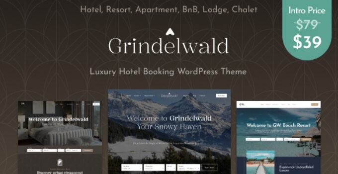 Grindelwald - Hotel Booking WordPress Theme