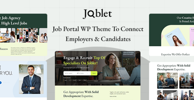 Joblet - Job Recruitment Services WordPress Theme