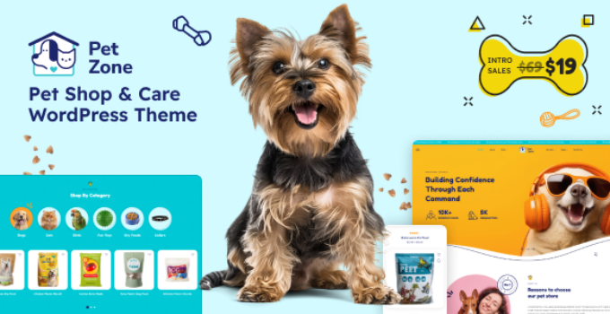 Petszone - Pets Care & Pet Shop WordPress Theme