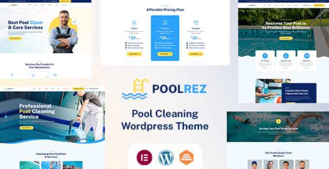 Poolrez | Pool Cleaning WordPress Theme