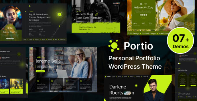 Portio - Personal Portfolio Resume WordPress Theme