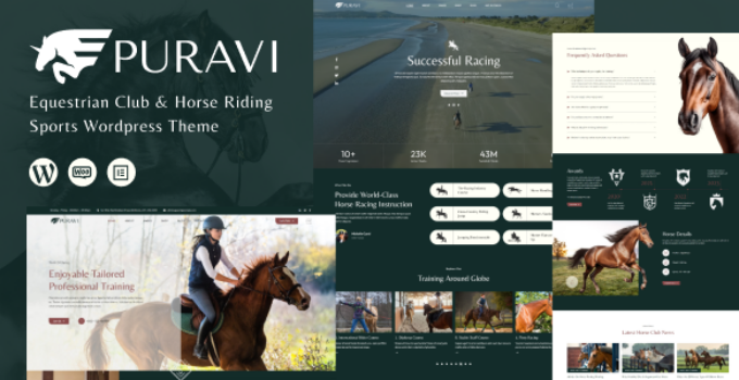 Puravi - Equestrian Club & Horse Riding WordPress Theme